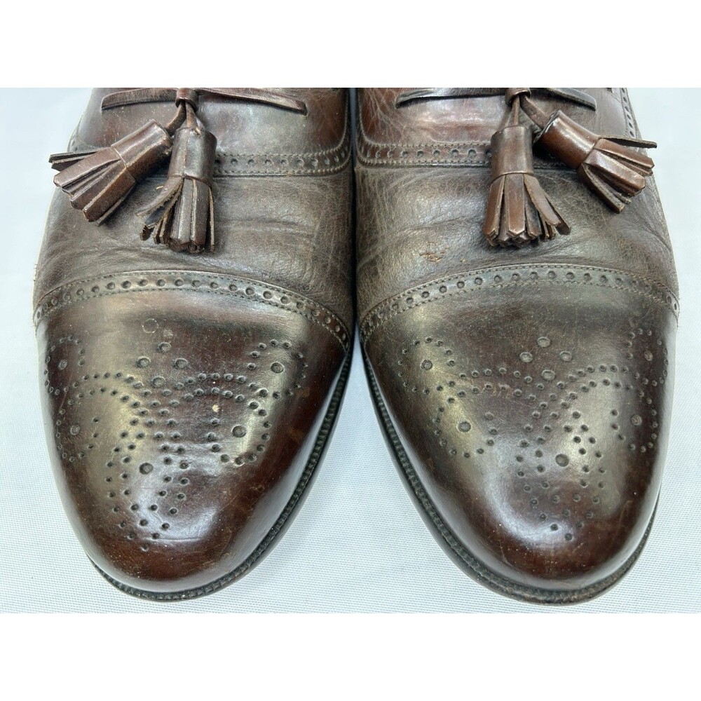 Mezlan Men's Brown Havana Tassel Cap Toe Loafer Shoes 13 M - Picture 3 of 10